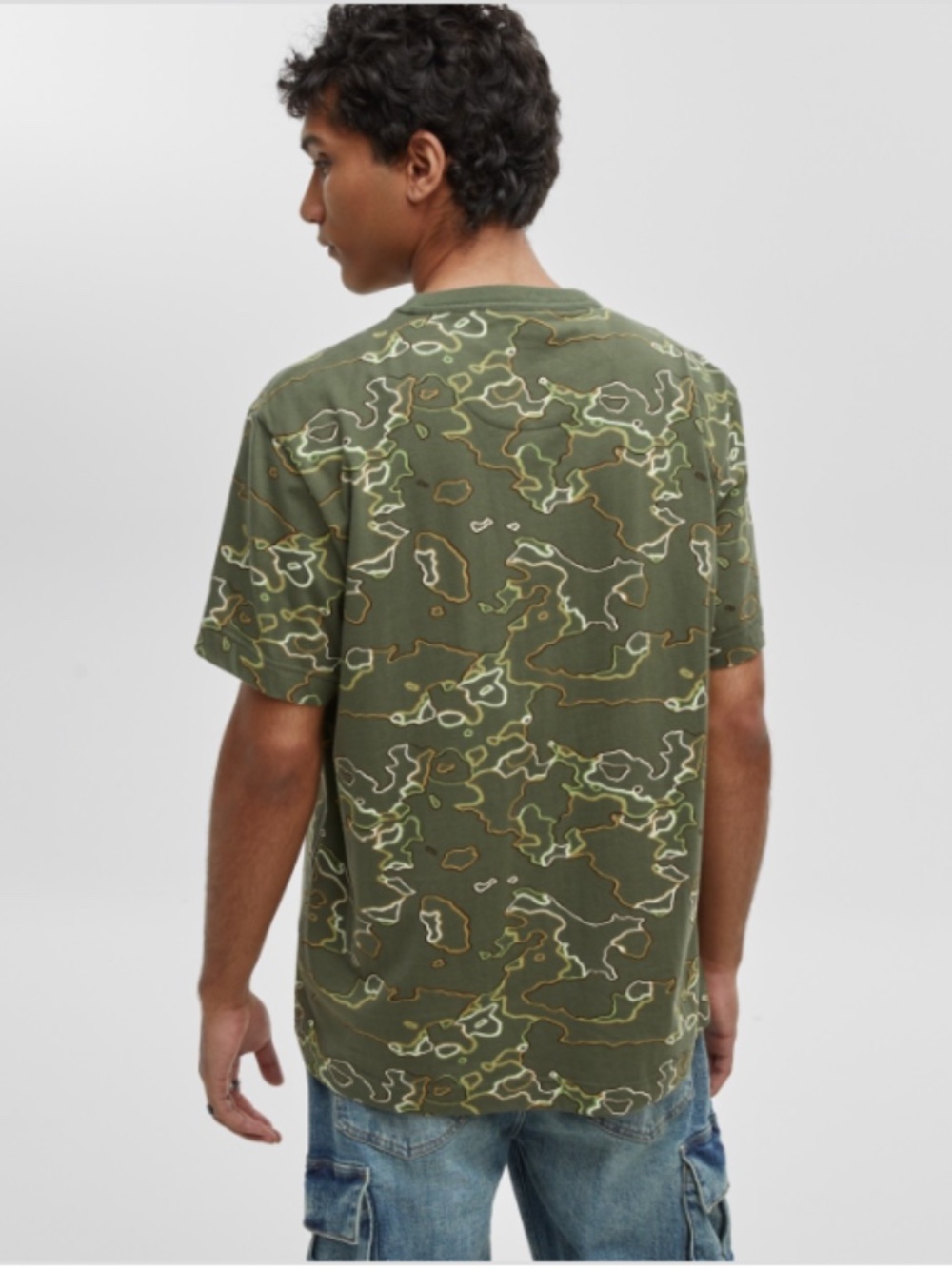 Mode of One Men's Regular-Fit T-Shirt, Wild Ivy Print Size L NWT - Picture 4 of 4